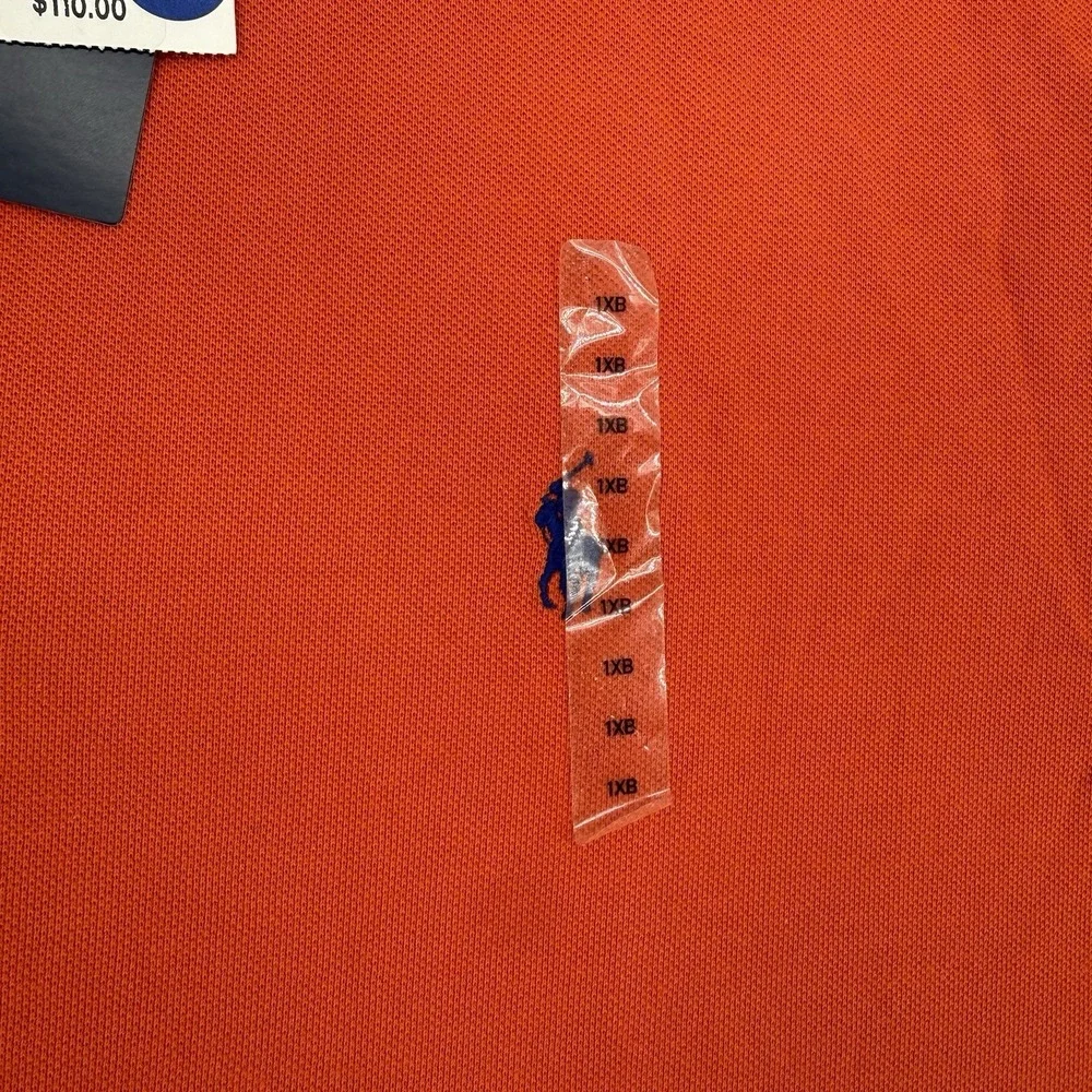 Polo Ralph Lauren Polo Shirt  Mens Sz 1XB Classic Fit Orange  Short Sleeve Pique